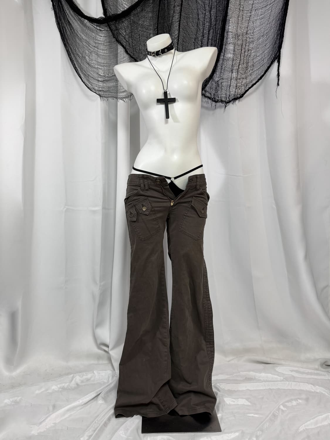 brown detail pants 상품이미지2