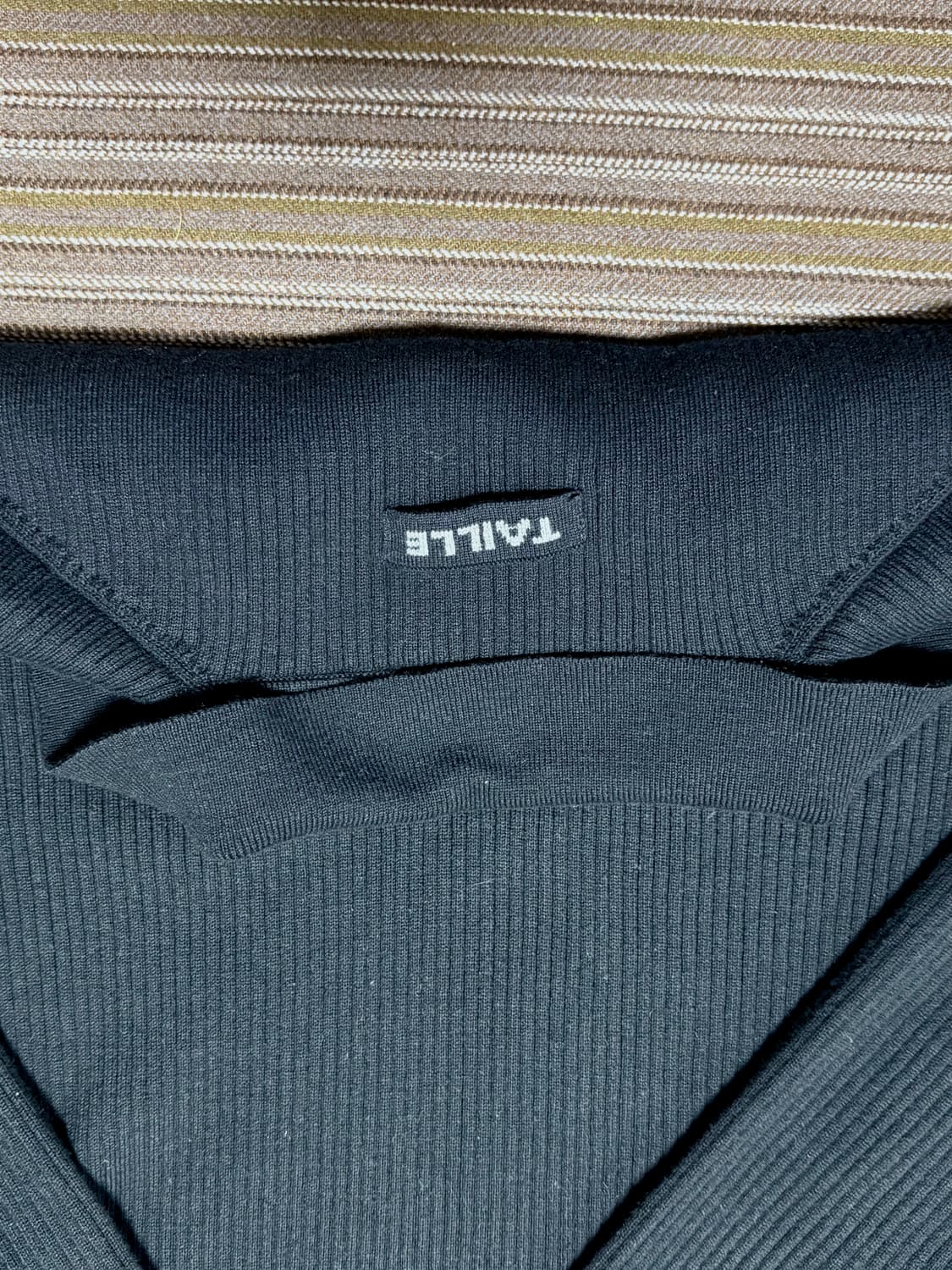 타일레 CIGAR RIB SHELL KNIT POLO TOP BLACK  상품이미지5