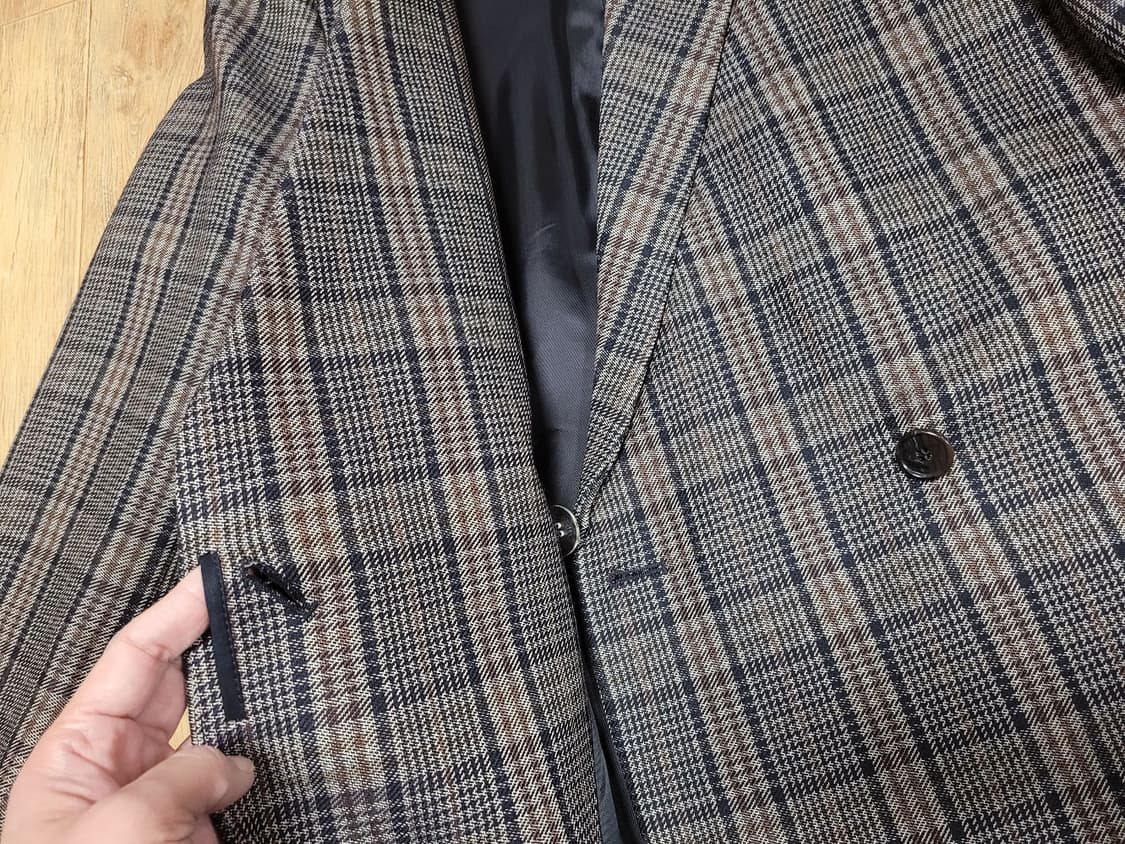 COS 체크 더블 울자켓 55-66 새상품 상품이미지7