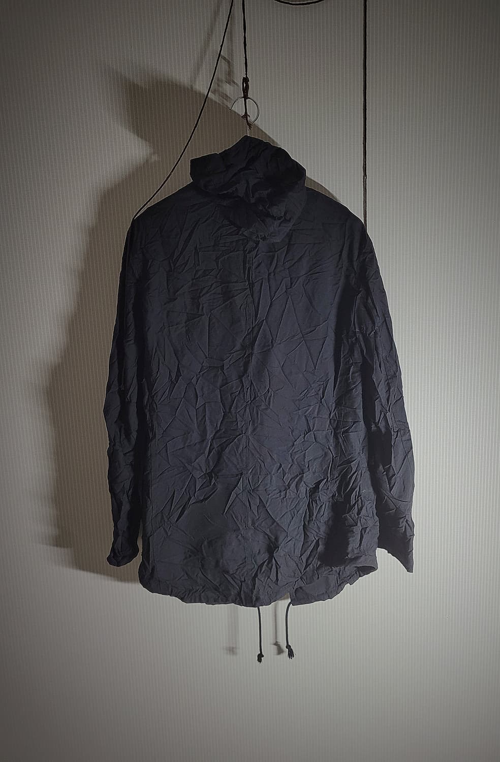 요지 야마모토 뿌르옴므 14ss주름가공 후드 자켓 상품이미지7