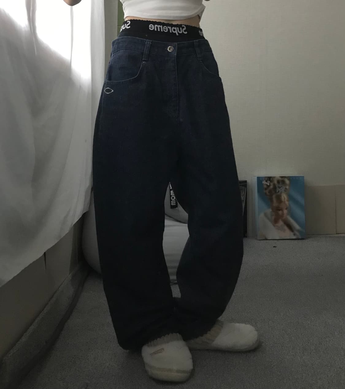 미스치프 로고 데님팬츠 상품이미지3