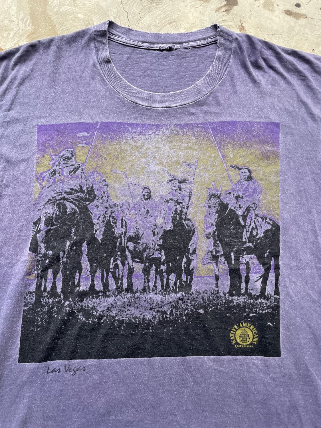 90s Native American Faded Purple T-shirt 상품이미지4