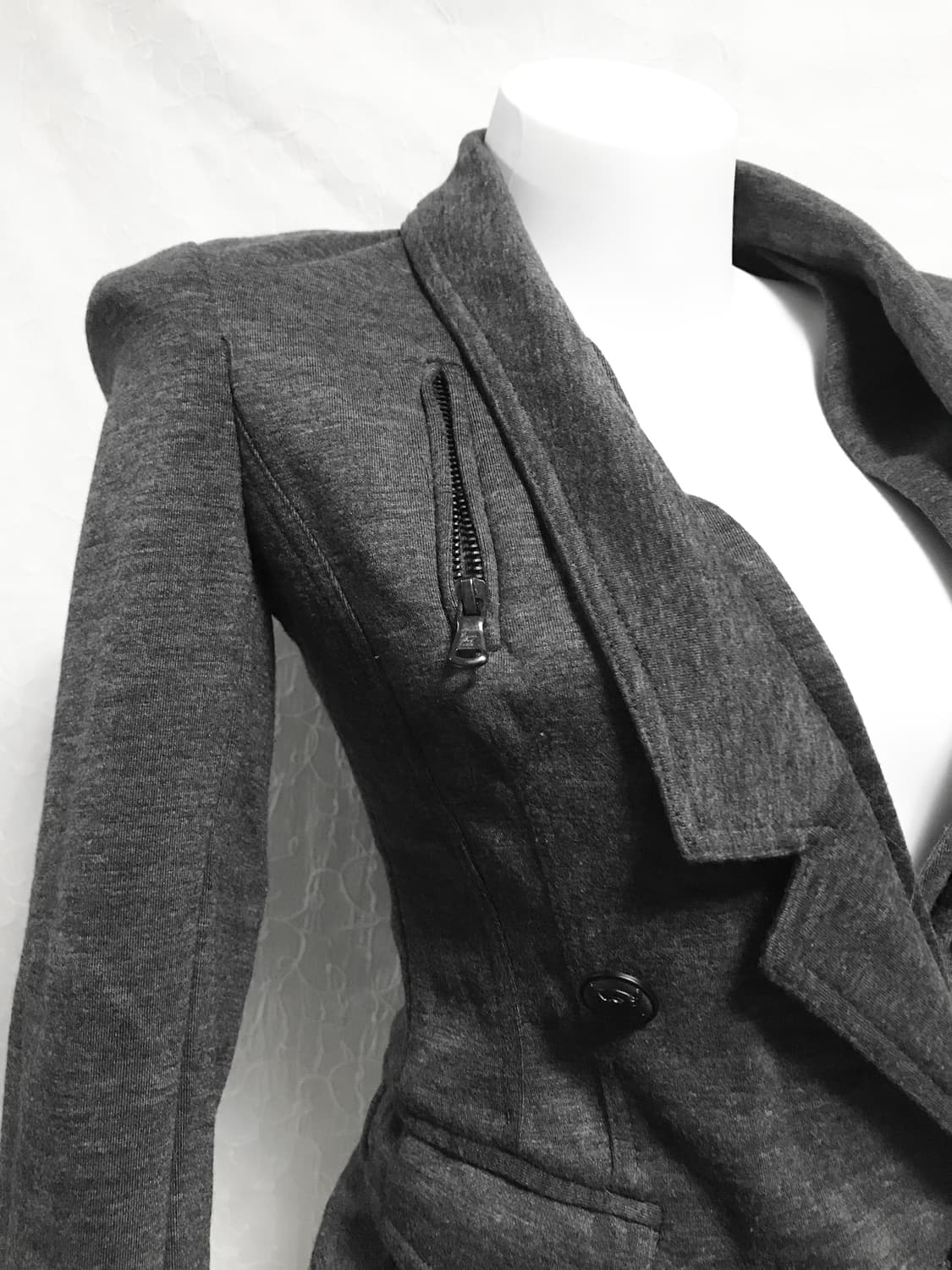 빈티지 heaven and earth 펑크 언발란스 레이어드 카라 자켓 상품이미지5