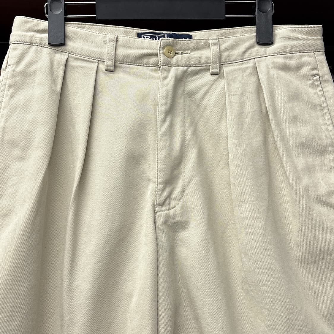 90s 폴로 랄프로렌 투턱 플리츠 테일러 쇼츠 치노팬츠 N1106   상품이미지3