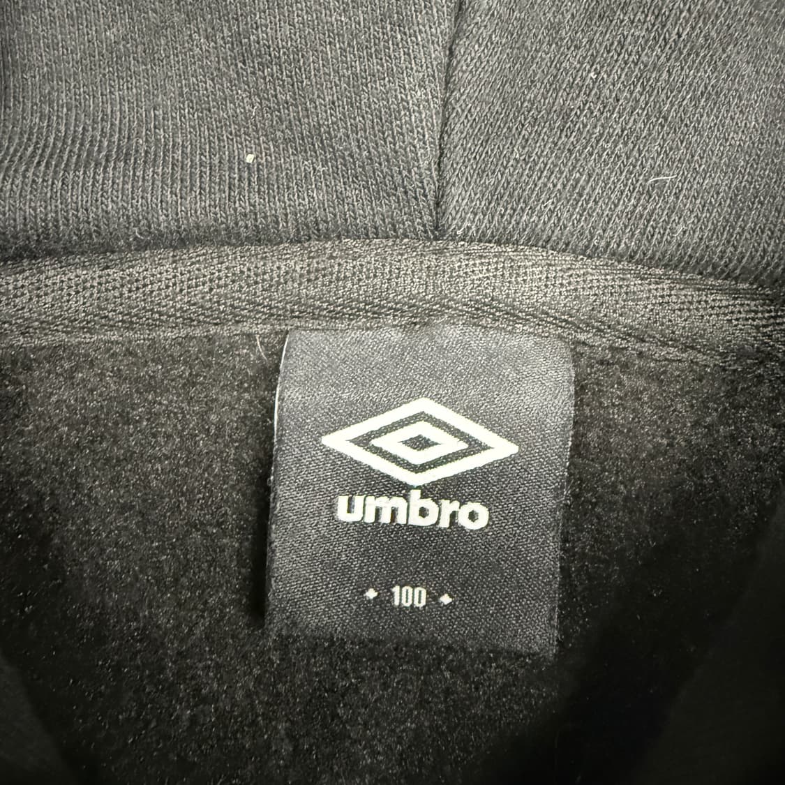 (L)엄브로 UMBRO 센터로고 후드티셔츠(블랙) 상품이미지2