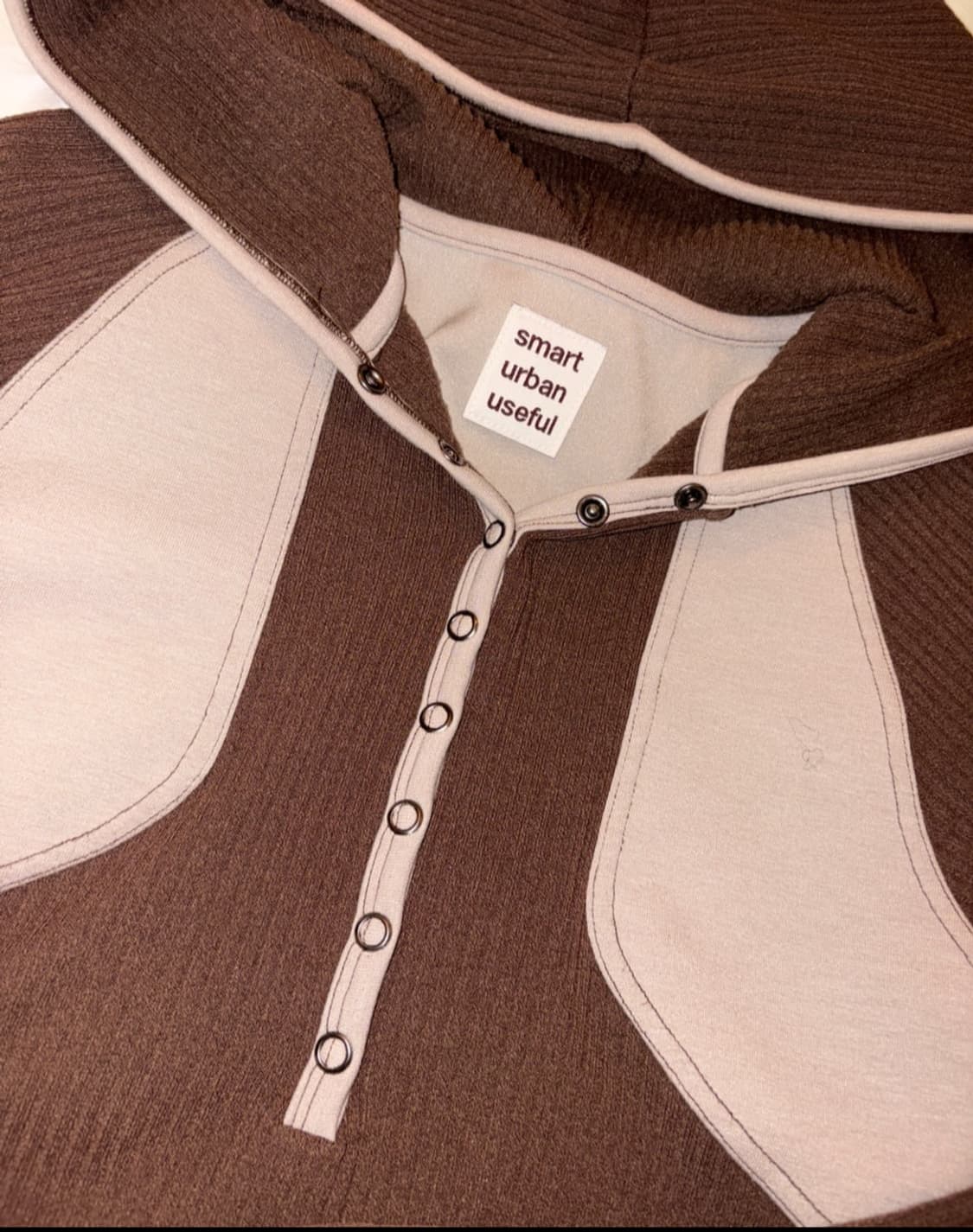 스마트어반유즈풀 스냅 하프 후디 상품이미지3