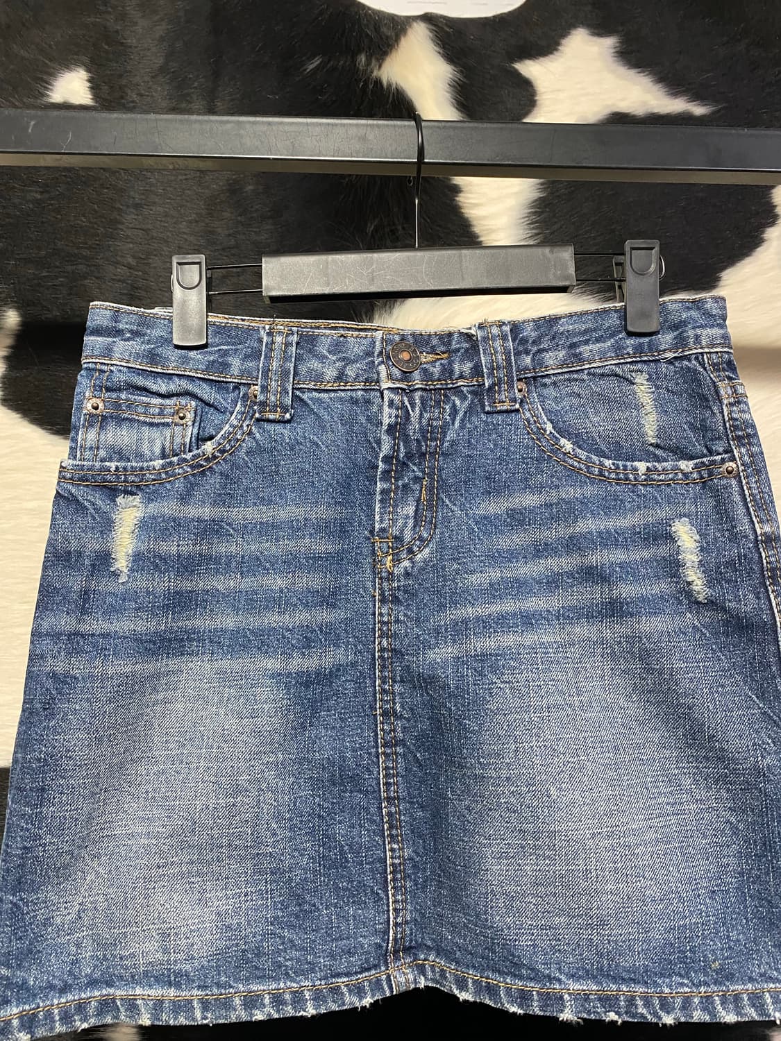 Boo’s jeans 데미지 디테일 데님 미니스커트 상품이미지2