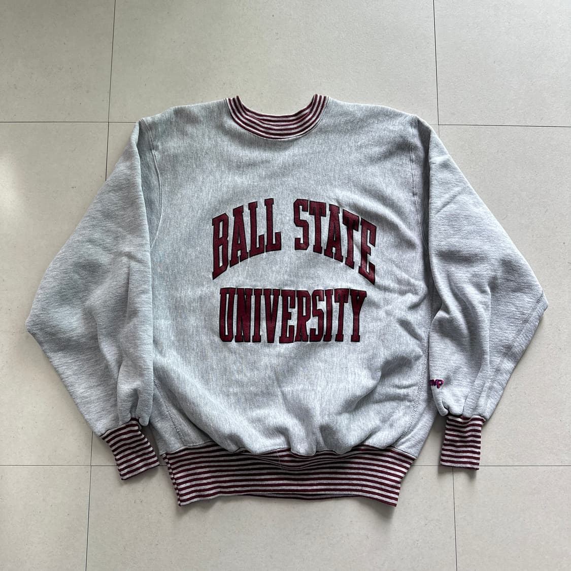 90s USA MVP 리버스위브 볼스테이트 맨투맨 XL 상품이미지1