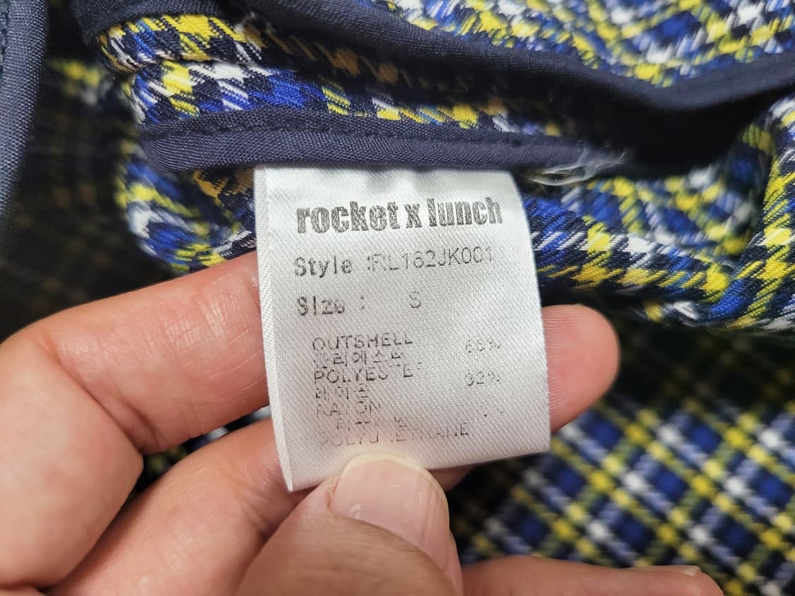 로켓런치(ROCKET LUNCH) 퍼프소매 체크자켓 55-66 상품이미지10