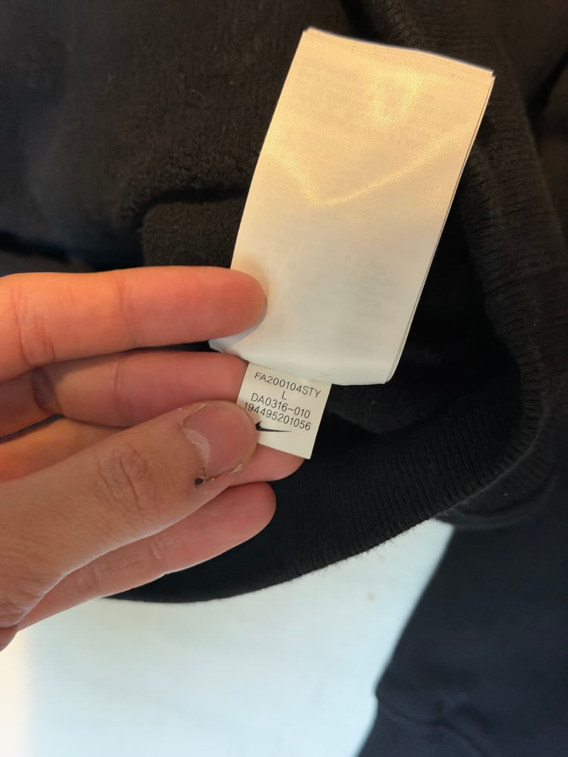 나이키 NRG 솔로 스우시 플리스 후드 블랙 화이트 상품이미지4