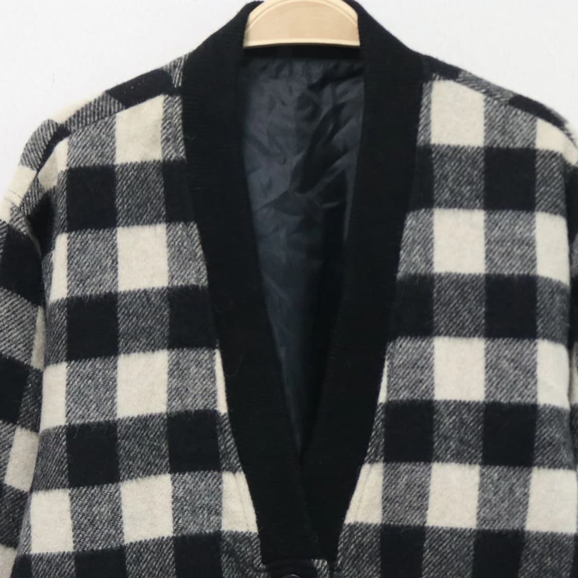 고방 체크 울 혼방 점퍼 61030 상품이미지5