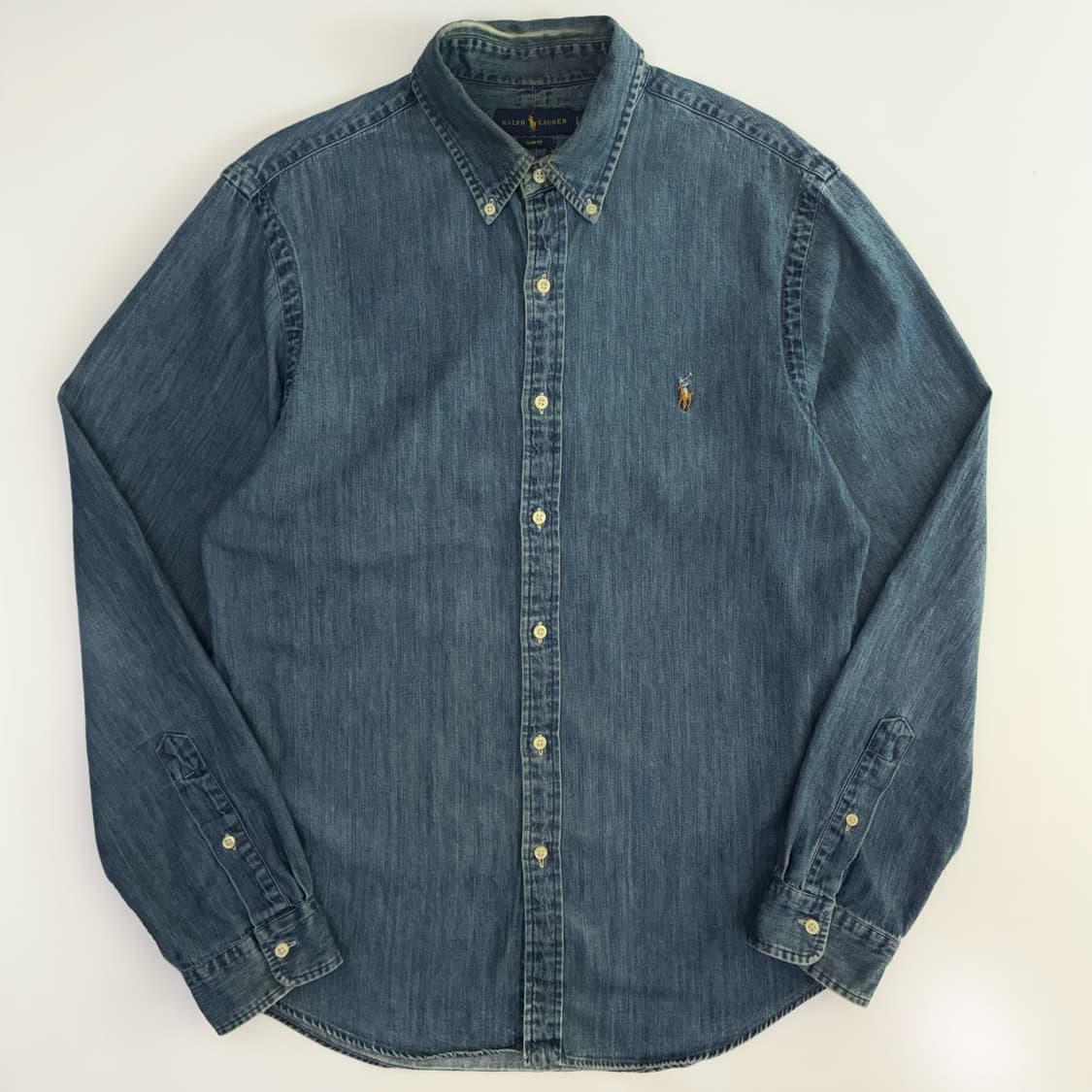 Polo  폴로 랄프로렌 자수 코튼 데님 셔츠 상품이미지1