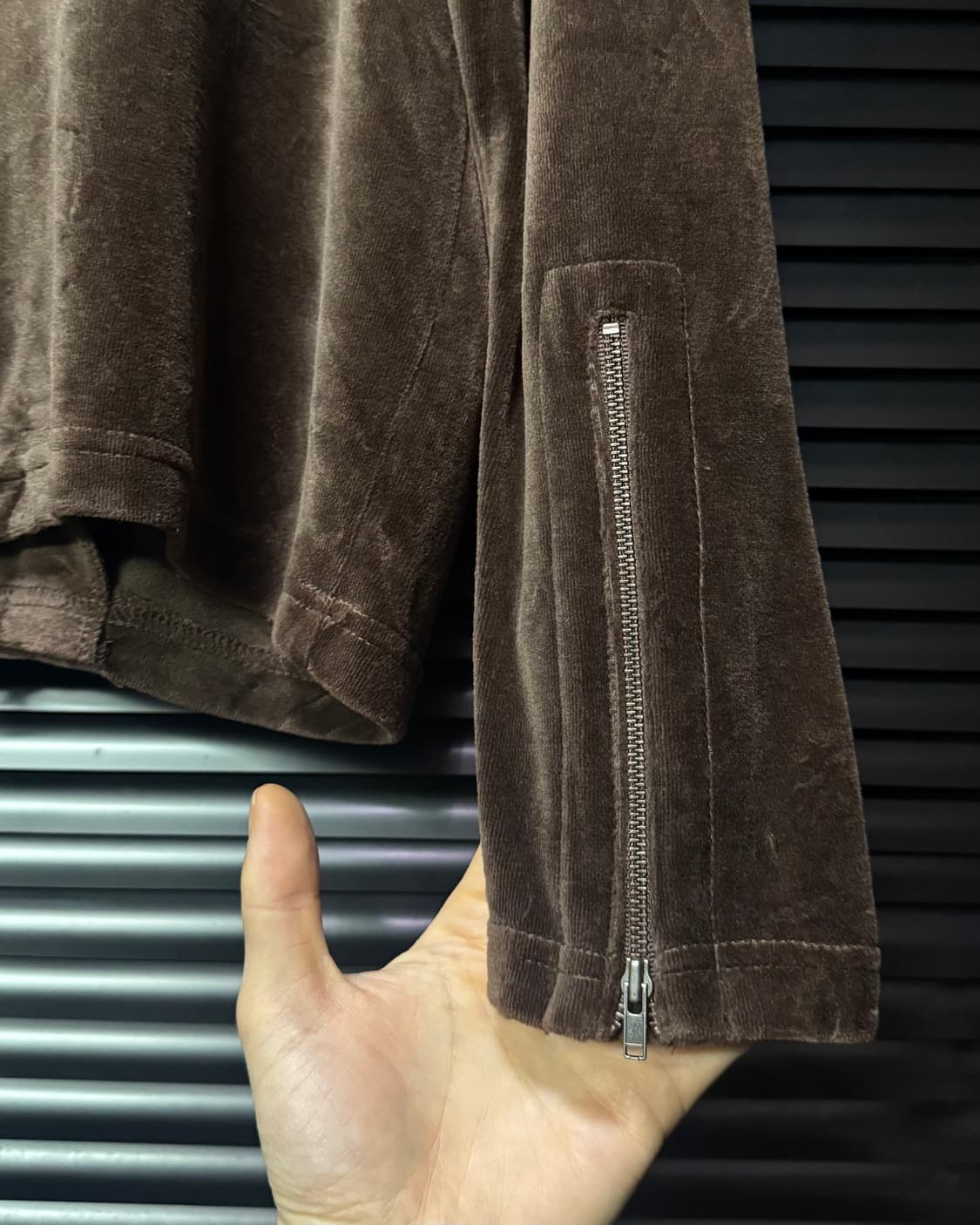 a.v.v homme 일본 브라운 벨벳 벨루어 트랙탑 져지 라이더 갸루 상품이미지5