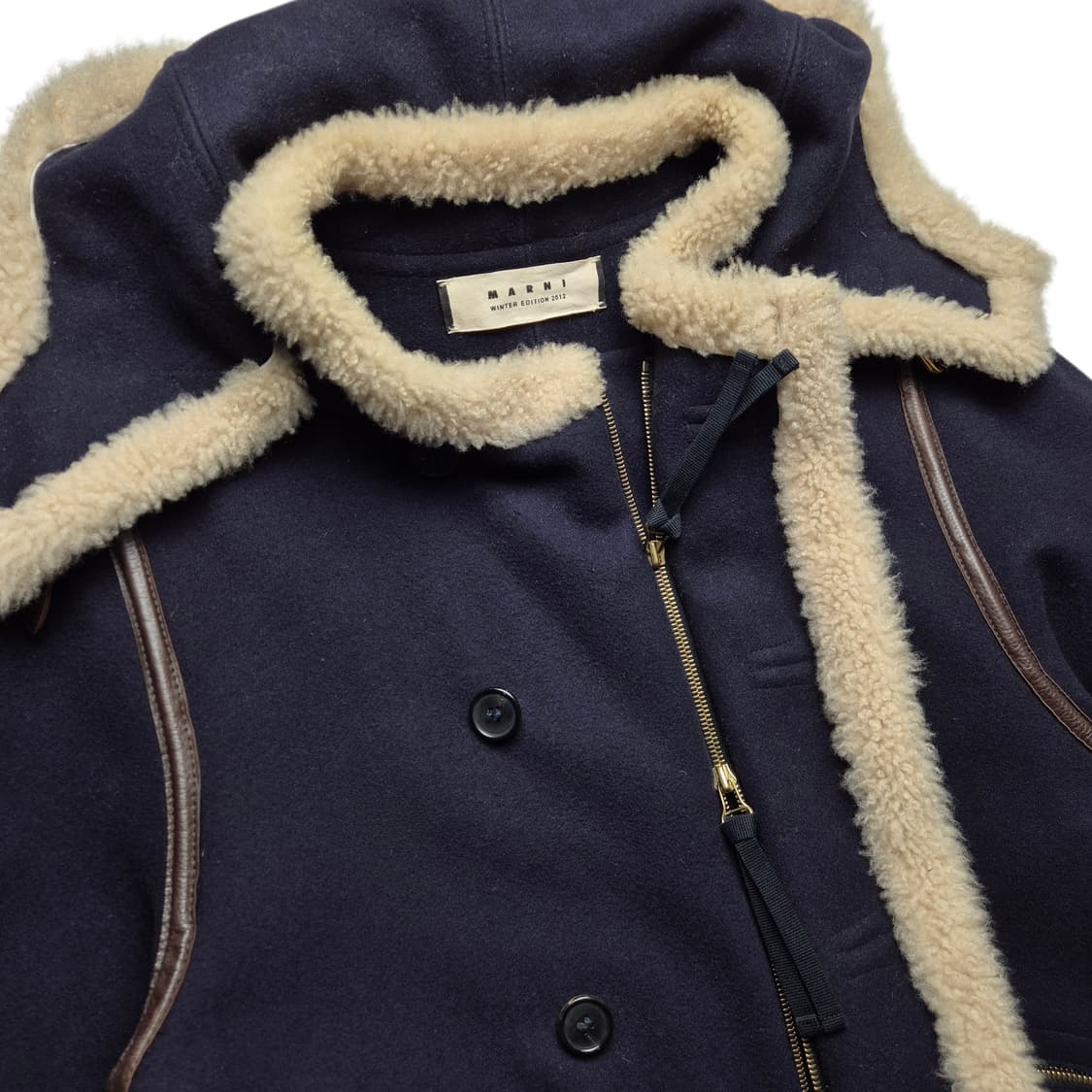 [38] 마르니 12aw 울 후드코트 b7 상품이미지5