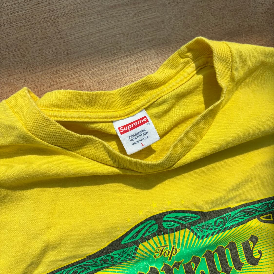 Supreme Top Shotta Yellow Tee 슈프림 상품이미지3