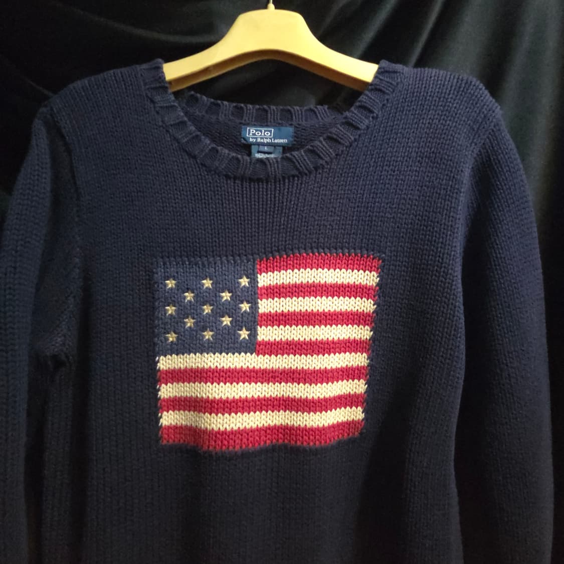 폴로 랄프로렌 성조기 니트 네이비 상품이미지2