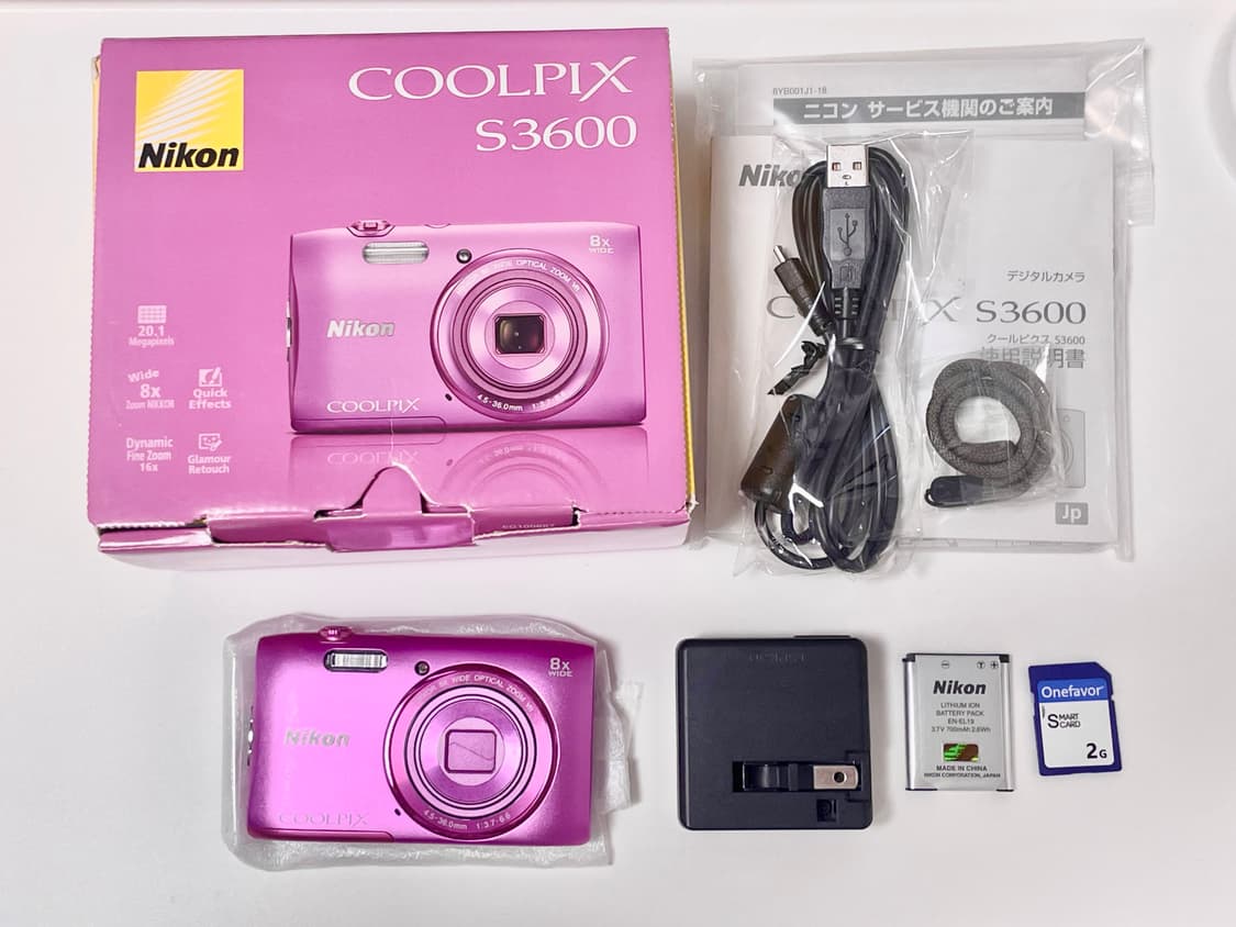 빈티지 디카 니콘 쿨픽스 S3600 핑크 상품이미지2
