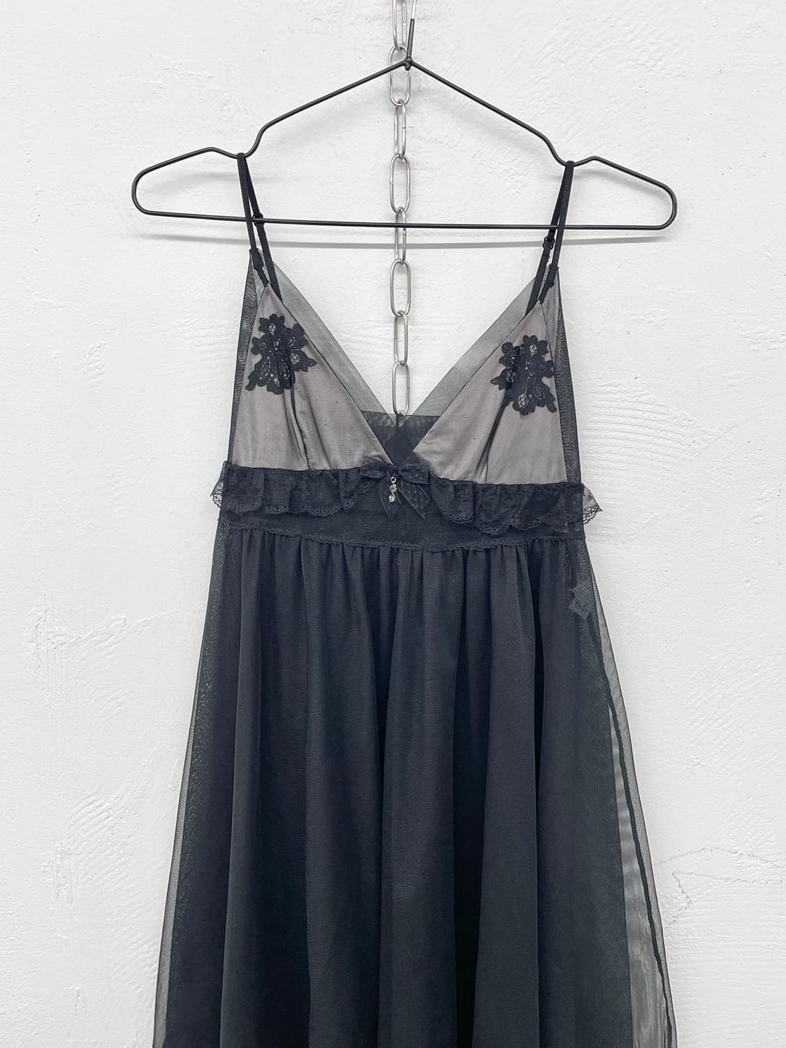 블랙 시어 로맨틱 슬립 상품이미지5