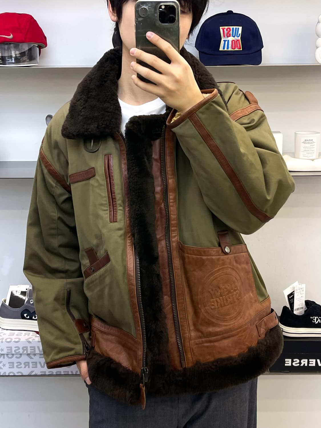 럭키 스트라이크 U.S.A.F 타입 B-3 홀스하이드 무스탕 상품이미지3