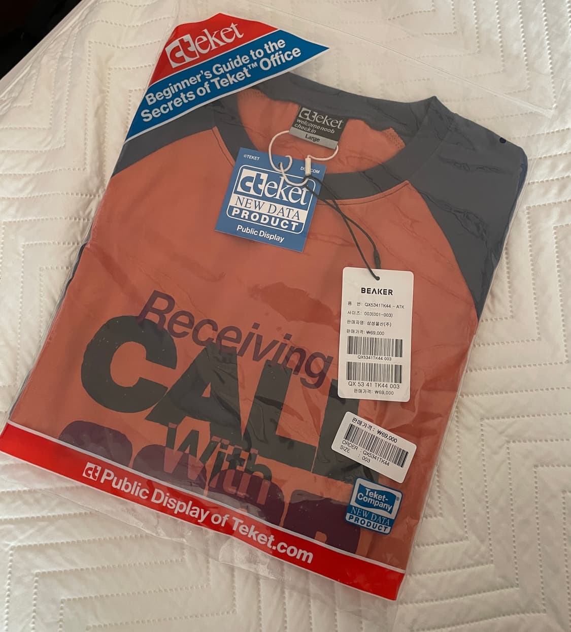 테켓 롱슬리브 굿뉴스 티 Good News L/S Tee - Ash Bl 상품이미지1