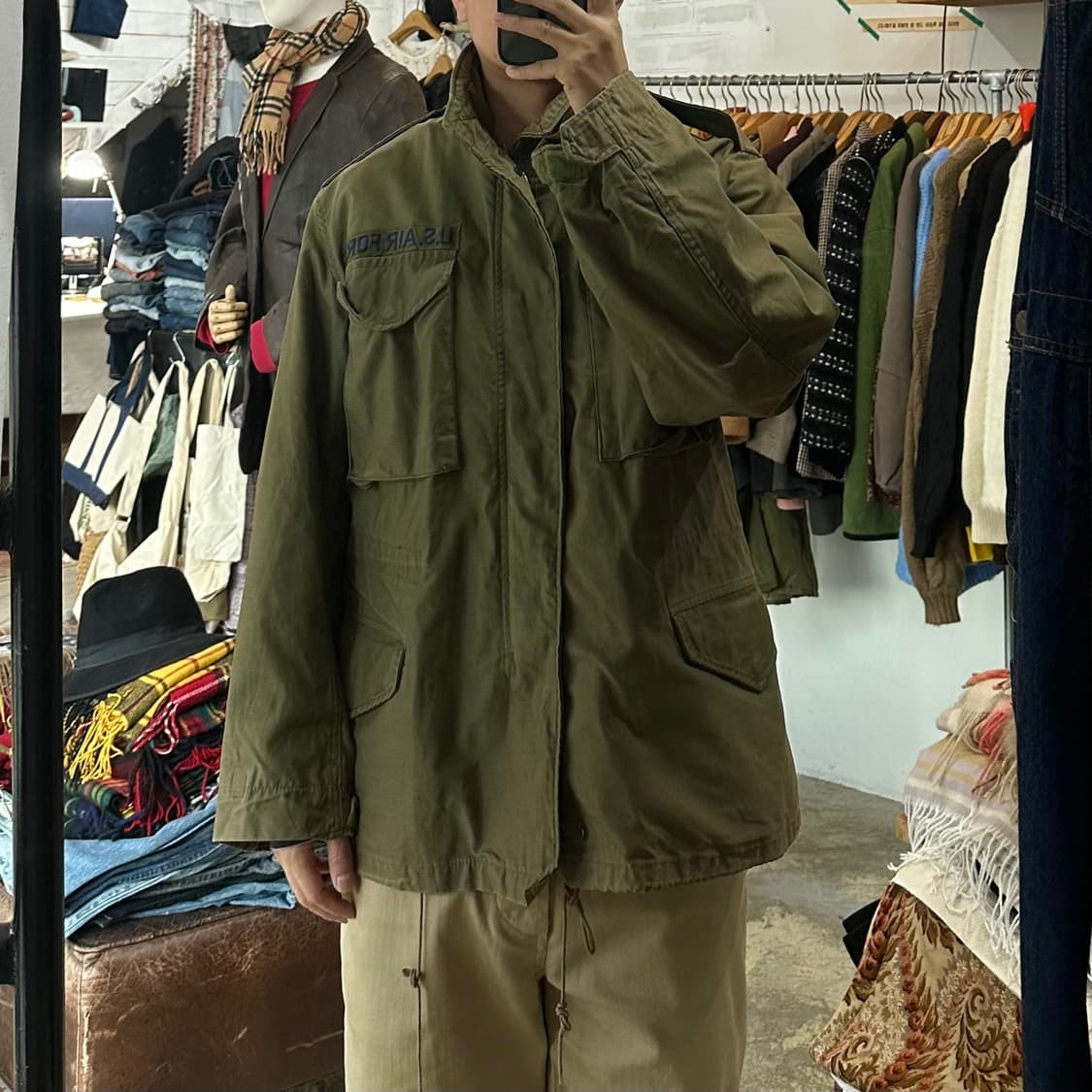 (착용컷) U.S.ARMY M-65 필드 자켓 (남성용 100) 상품이미지3