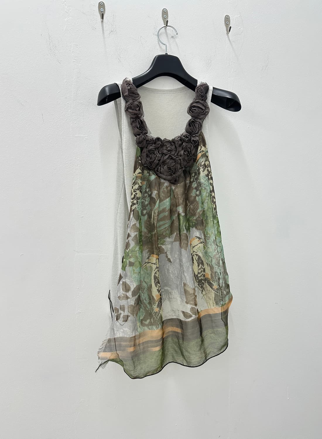NONE vintage scarf sheer sleeveless 상품이미지1