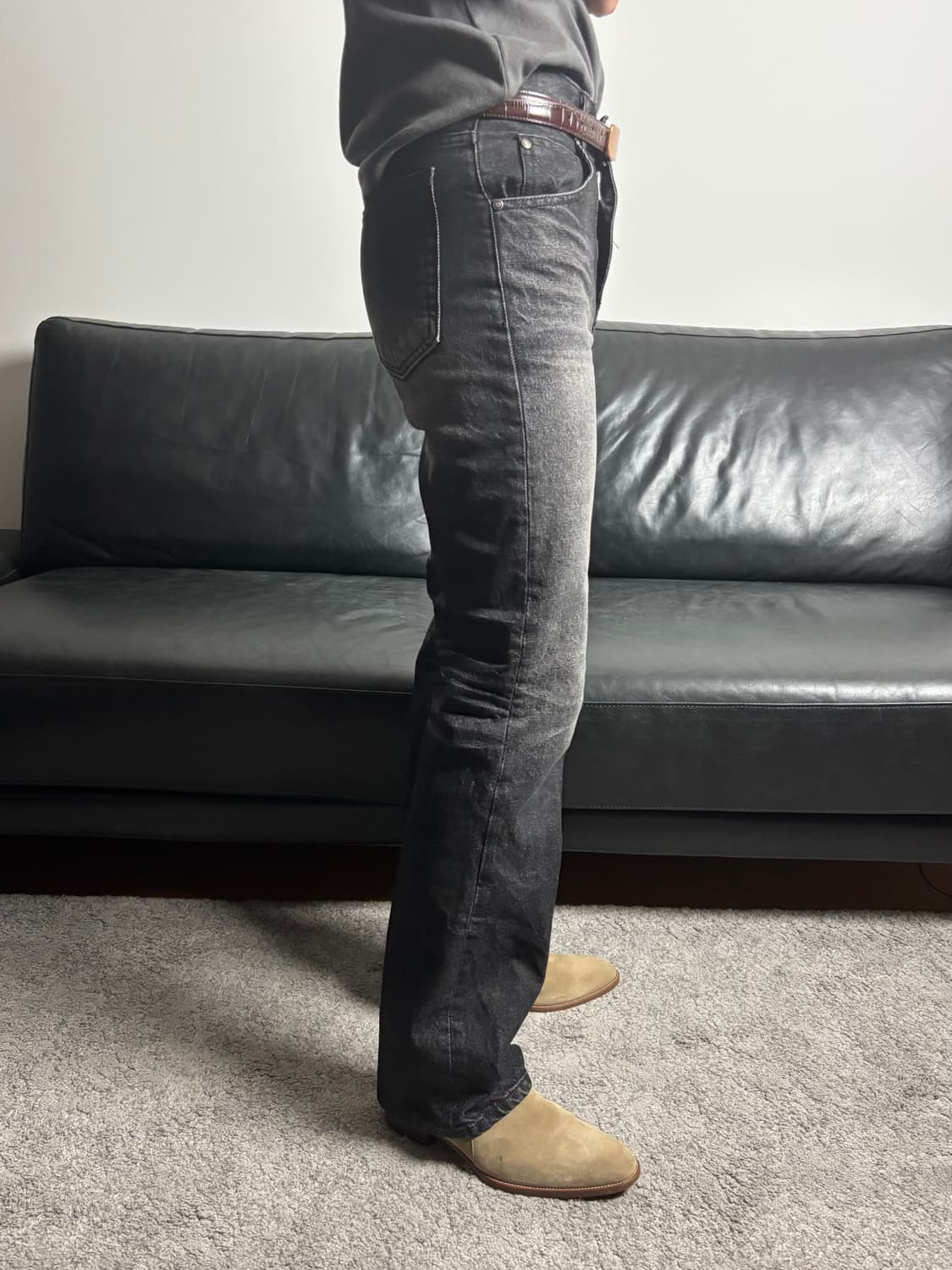 Lmood 아키라 블랙 워시드 부츠컷 데님 팬츠 44  상품이미지2