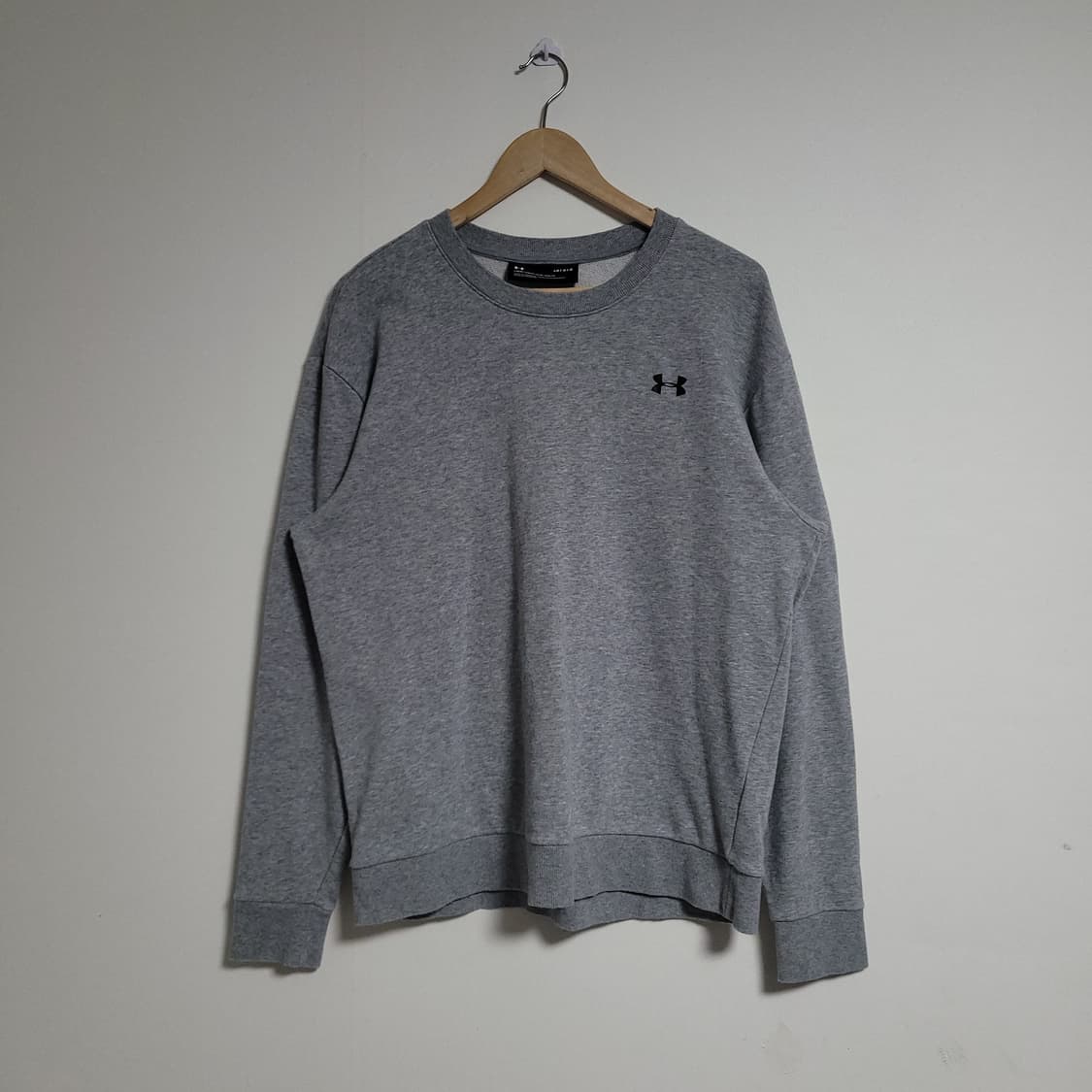 (L) 언더아머 맨투맨 그레이 긴팔 티셔츠 롱 슬리브 상품이미지1