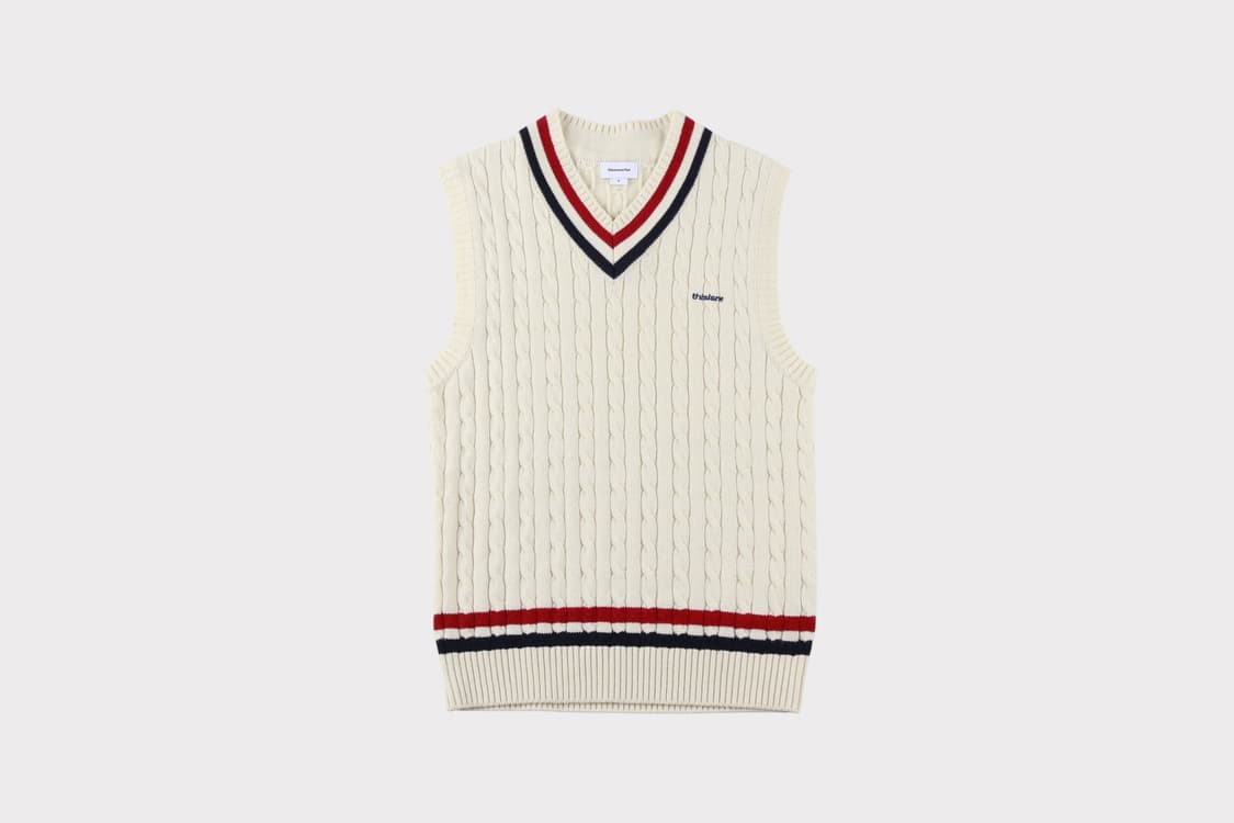 [S] 디스이즈네버댓 꽈배기 니트 조끼 상품이미지1