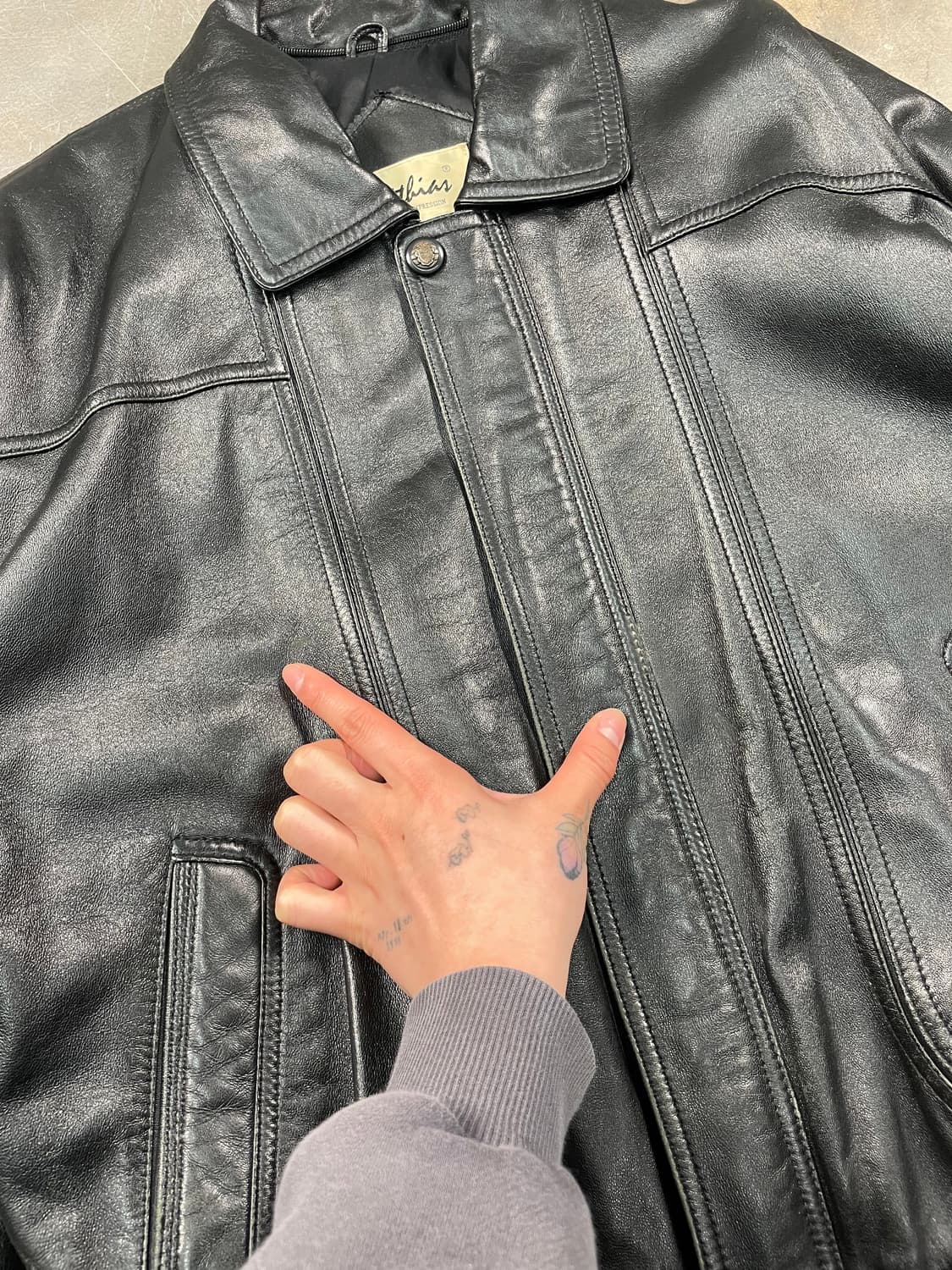 빈티지 쉽스킨 봄버자켓 상품이미지3