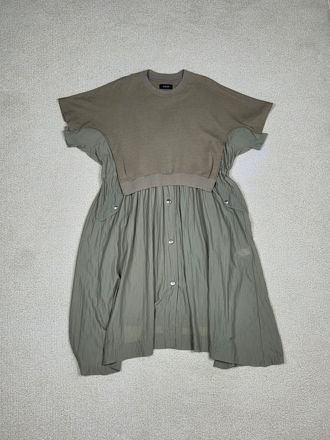 [시스템] 레이어드 티셔츠 배색 원피스 | A00141 상품이미지1