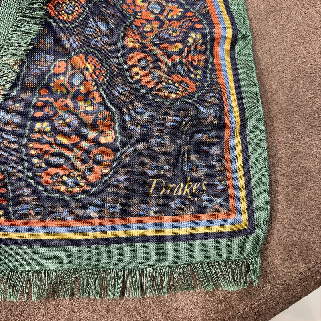 (정품/새상품) Drake's 드레익스 울 실크 페이즐리 스카프 상품이미지4