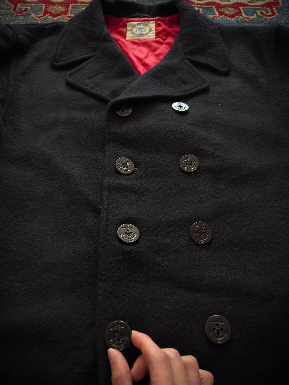 90s J press double Navy Peacoat 상품이미지7