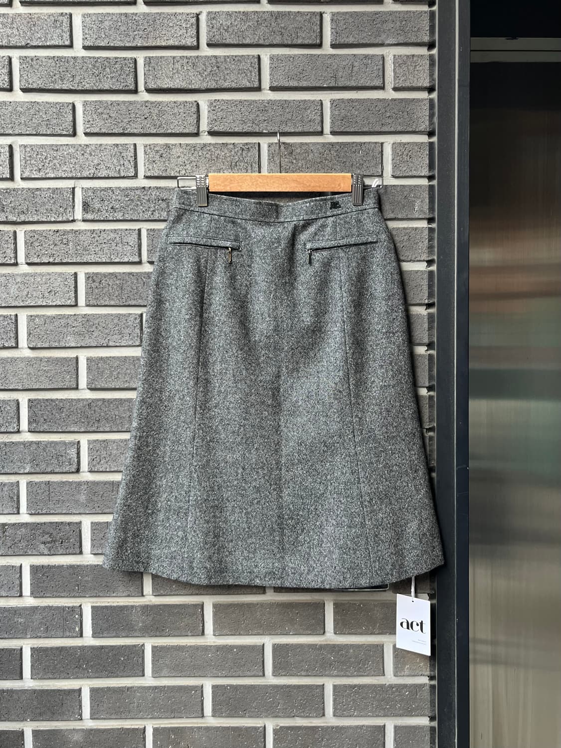 꾸레쥬 투포켓 스커트 그레이 상품이미지1