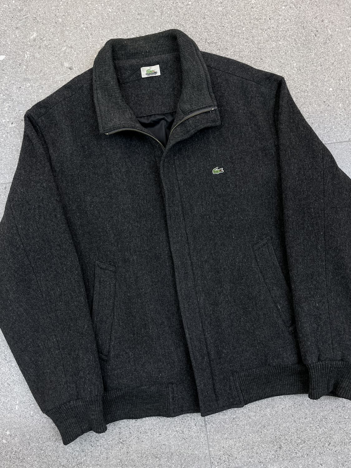 라코스테 90‘s 베이직 챠콜 울 블루종 상품이미지4