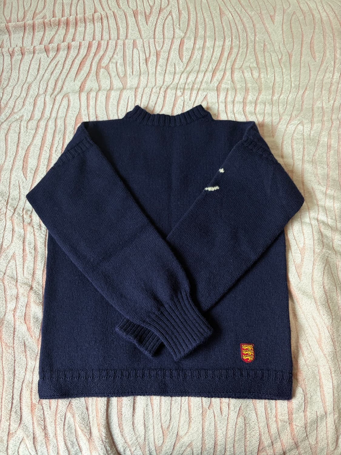 건지 울른슨 크루넥 홀가먼트 스웨터 42 네이비 상품이미지4