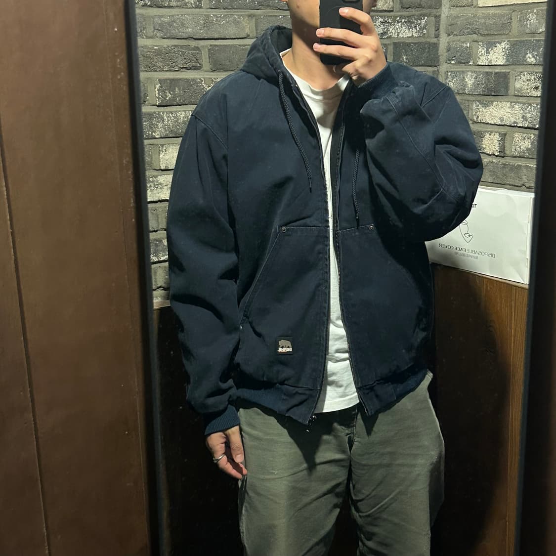 XL) BERNE USA 빈티지 워크웨어 액티브 후드집업 자켓 상품이미지9