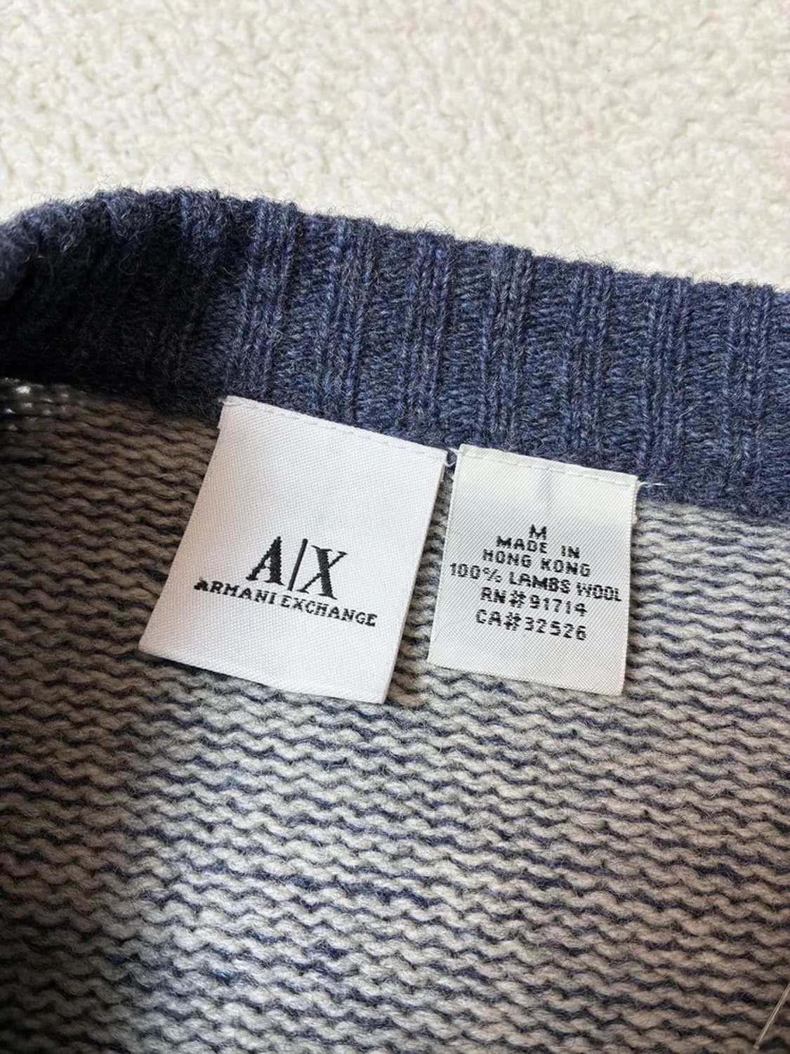 아르마니 익스체인지 00's 피그먼트 사이드라인 니트 PN7071 상품이미지6