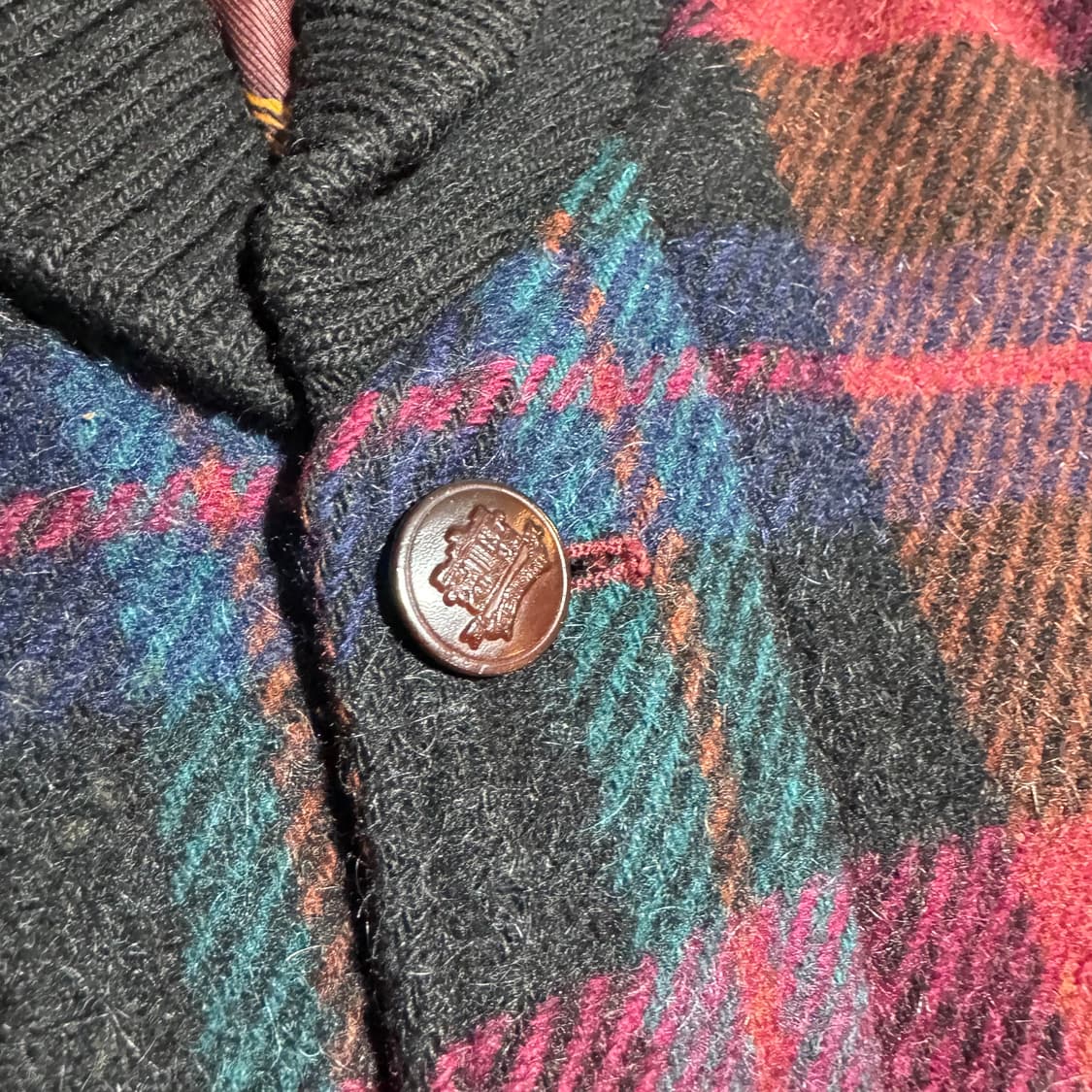 빈티지 벤투라 체크 울 체크 쇼트 자켓 상품이미지3