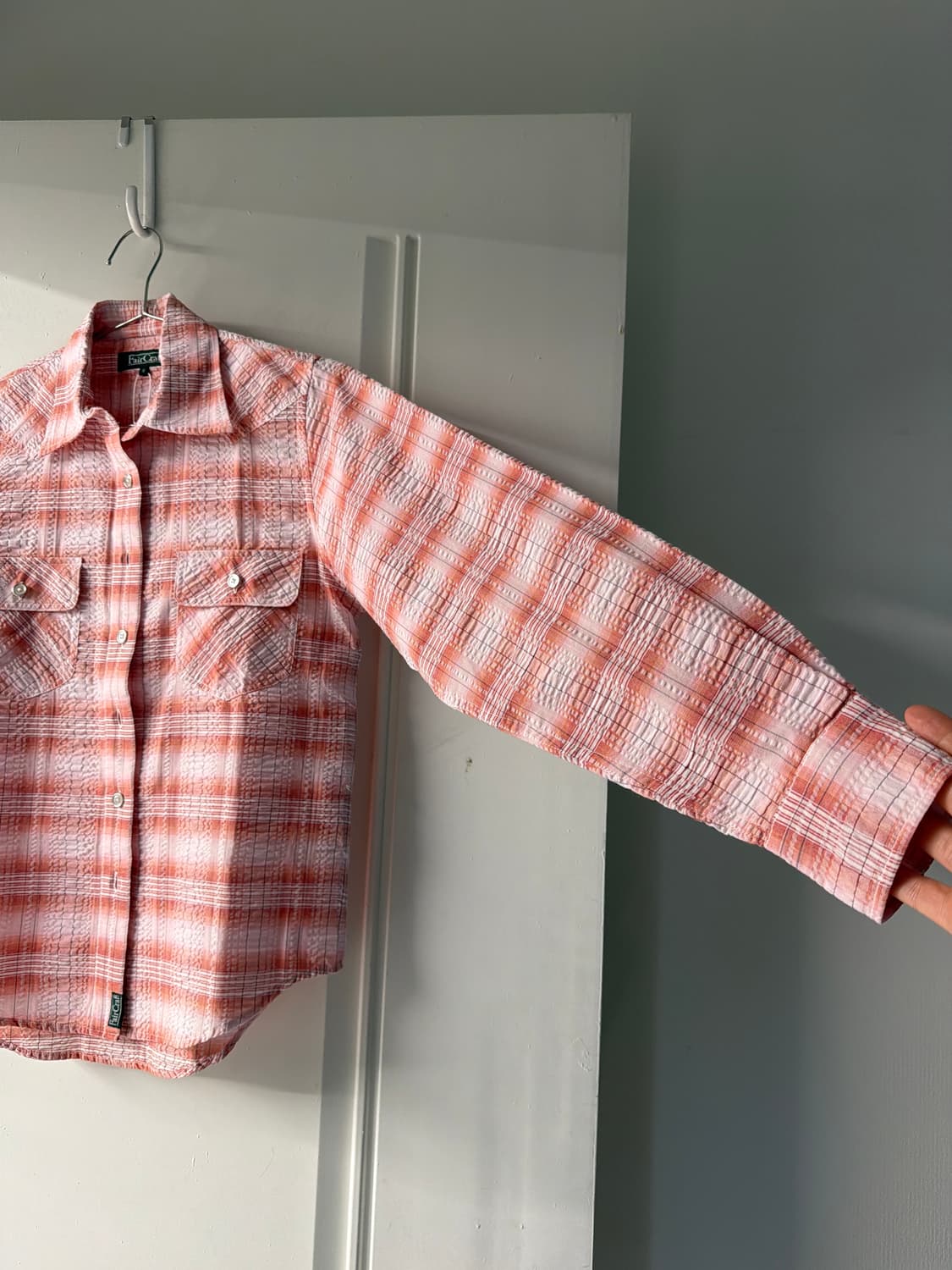 일본빈티지 체크 웨스턴 숏셔츠 상품이미지5