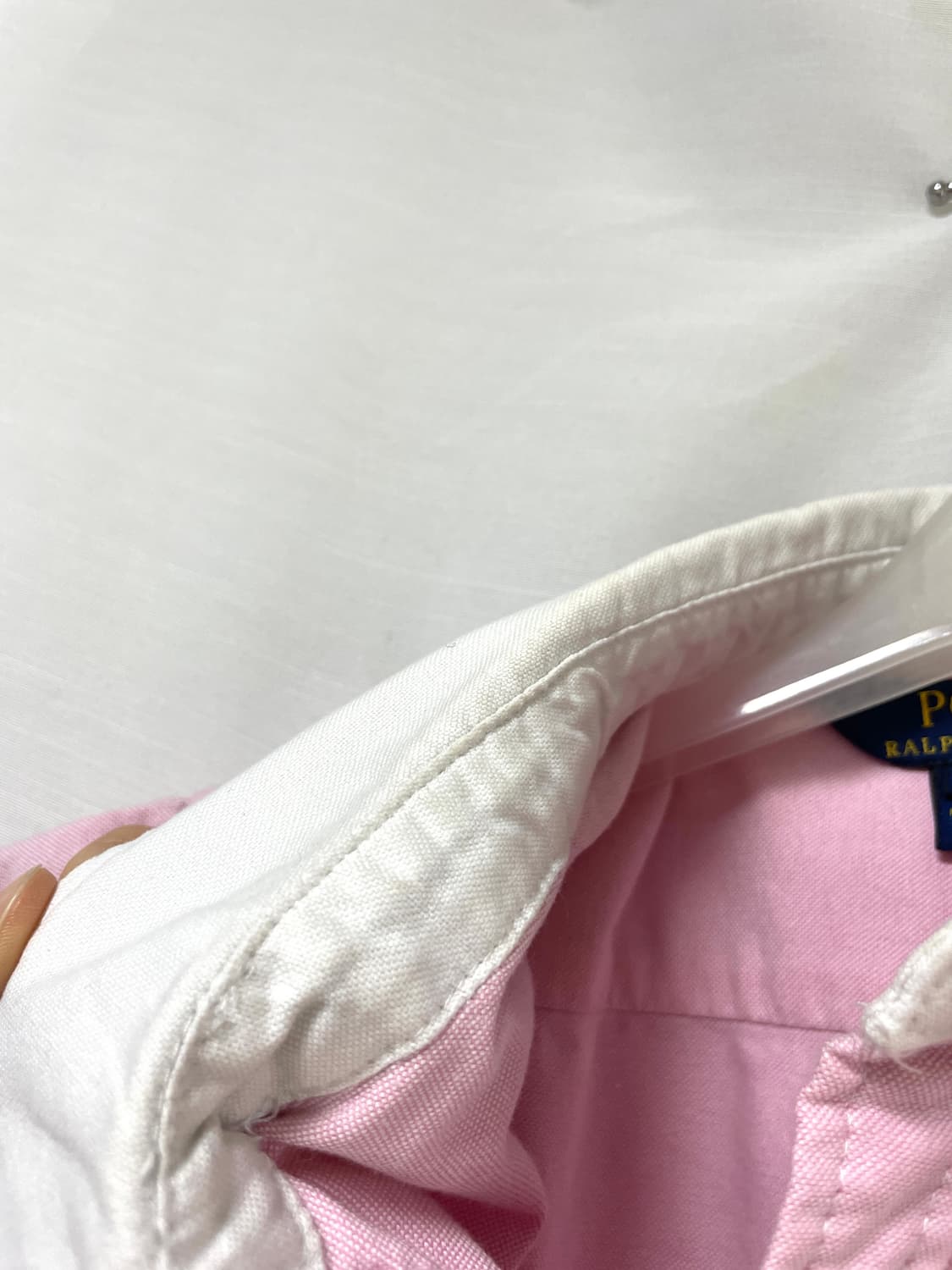 폴로 걸즈 여성 모리걸 둥근카라 퍼프소매 옥스포드 반팔셔츠 상품이미지7