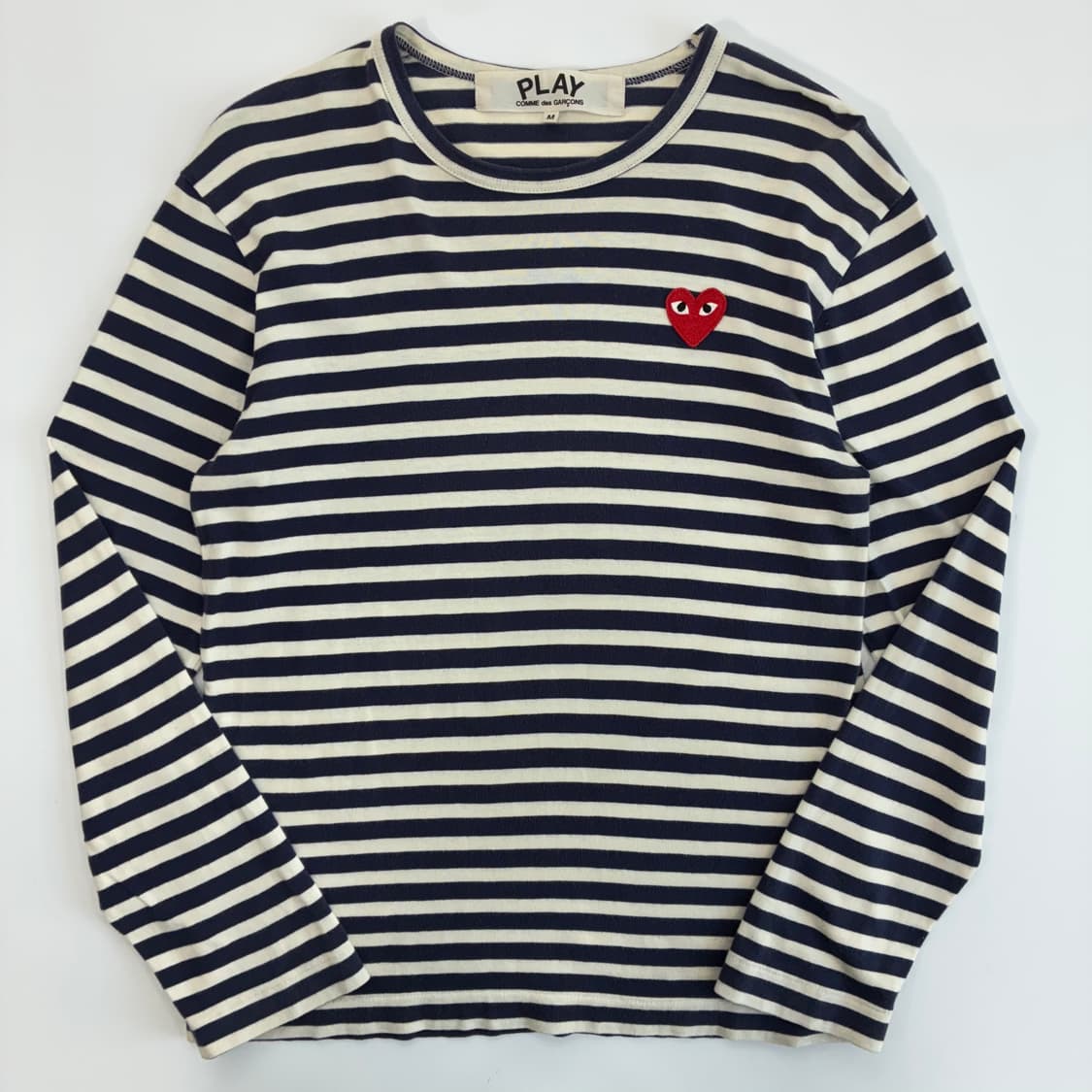 Comme Des Garcons 꼼데가르송 블루 레드와펜 보더티 상품이미지1