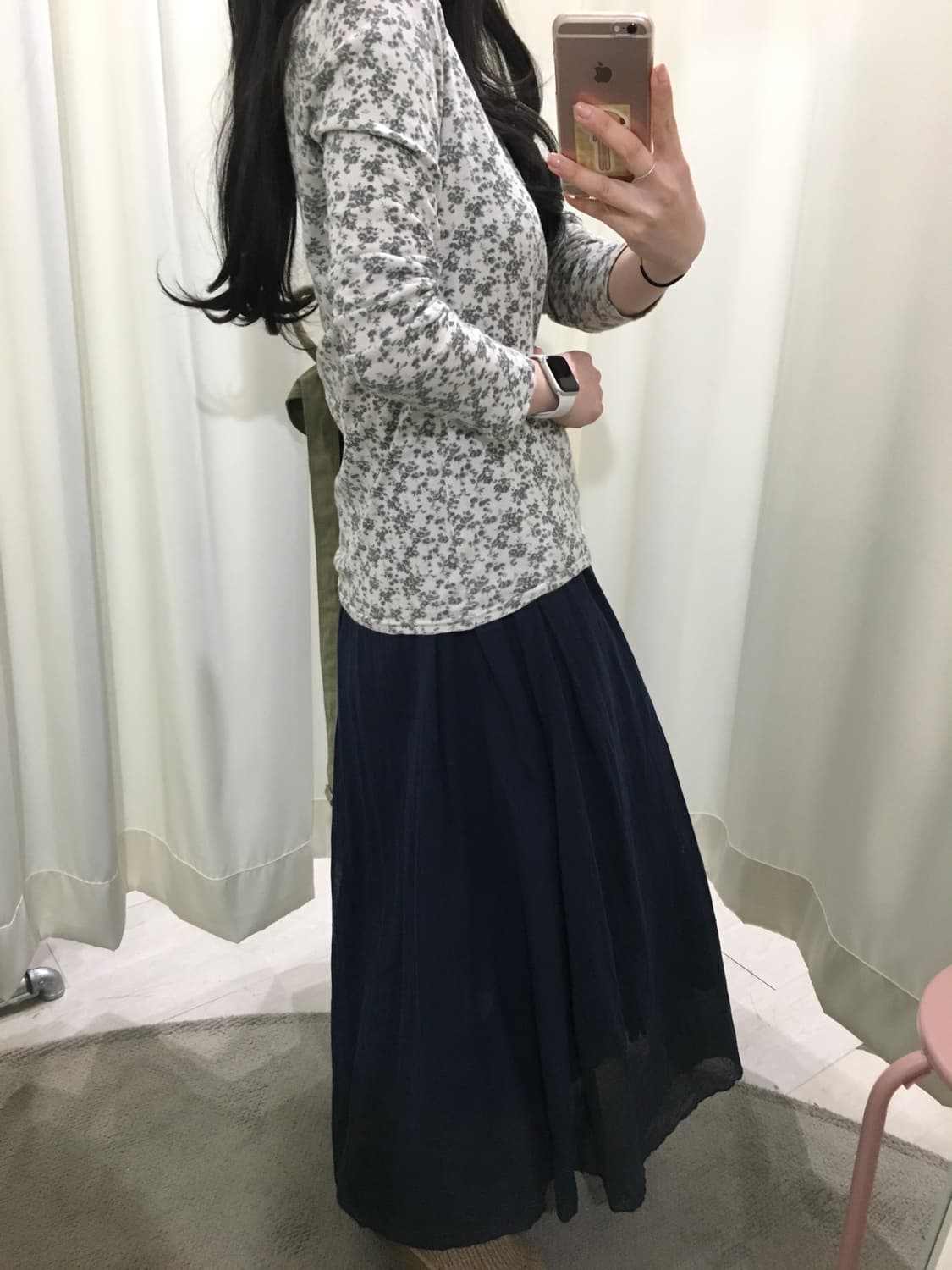 모리걸 아사면 밴딩 스커트 상품이미지5