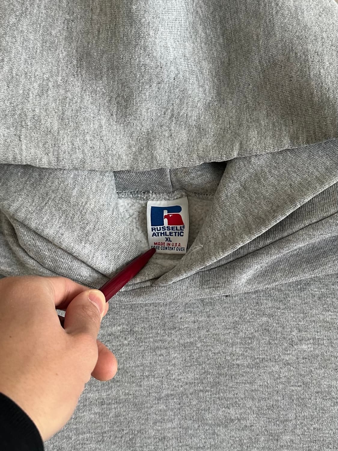 90s 빈티지 러셀 후드 그레이 XL USA 상품이미지6