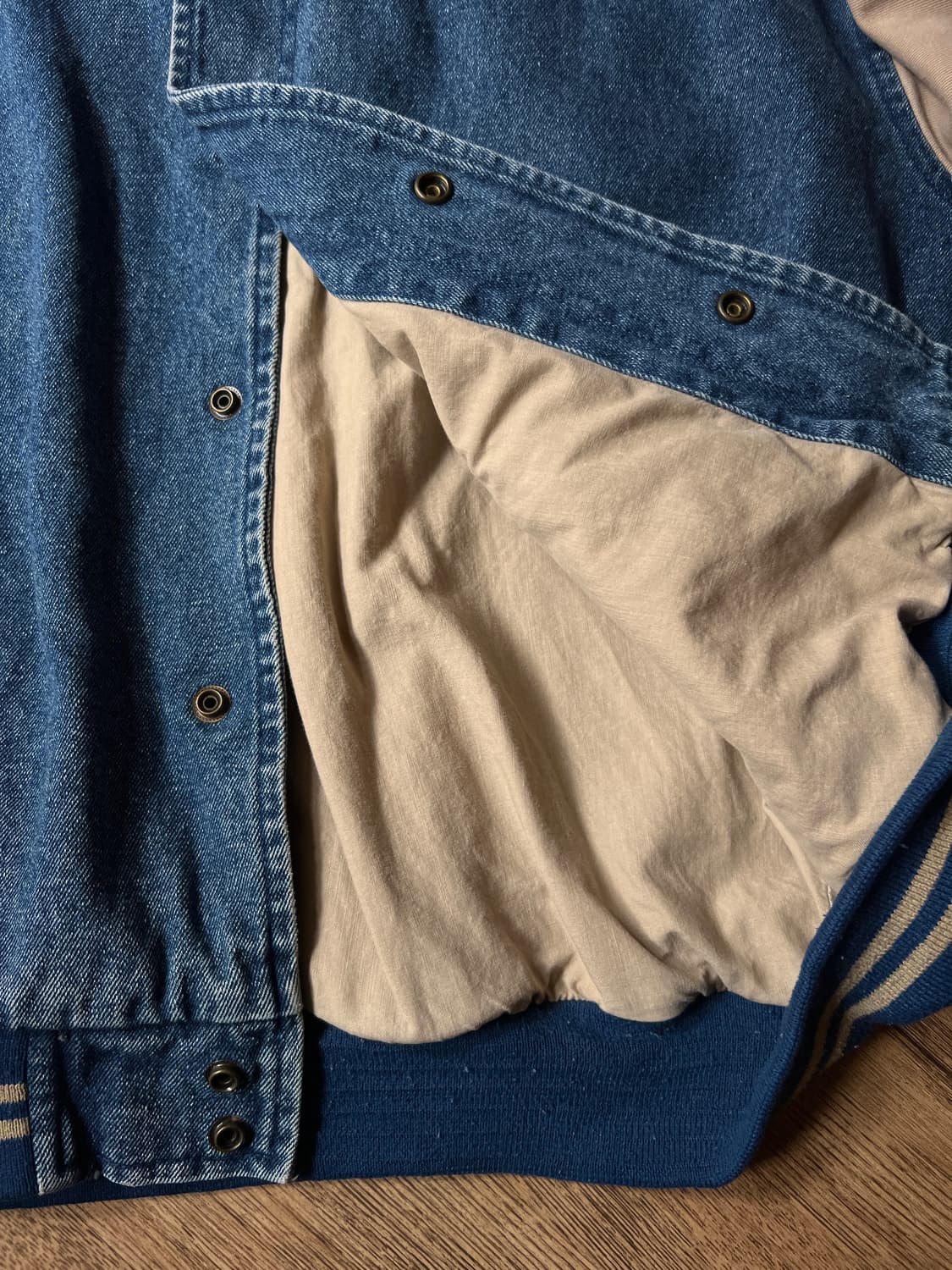 [XL]90's Lee SPORT 리 스포츠 데님 바시티 자켓 상품이미지7