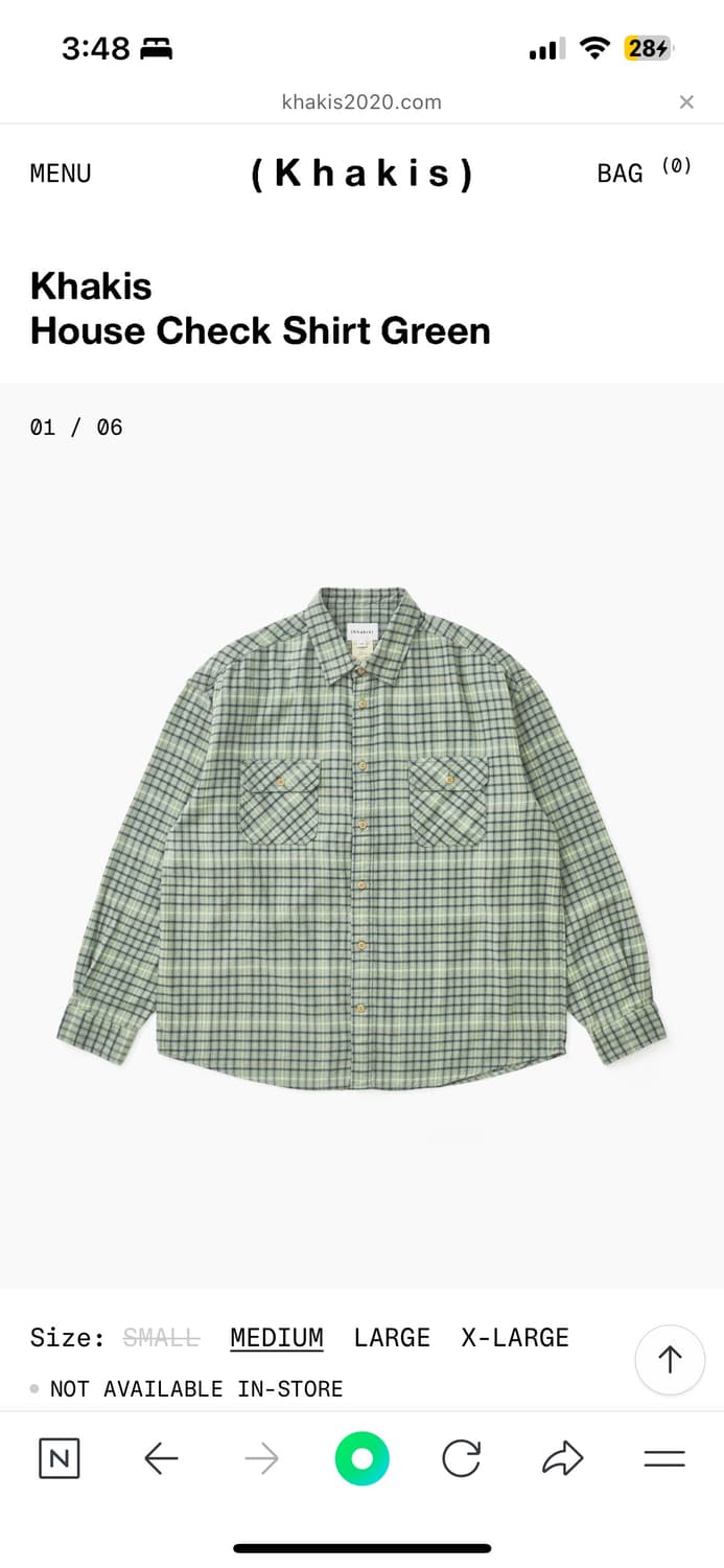 Khakis House check shirt green 상품이미지1
