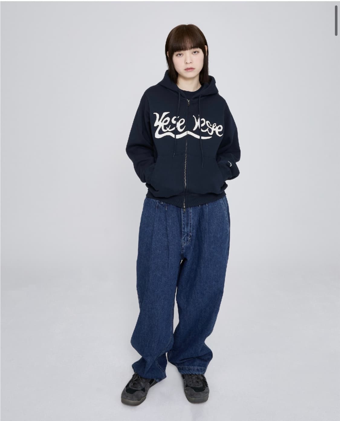 예스아이씨 후드집업 네이비 상품이미지1
