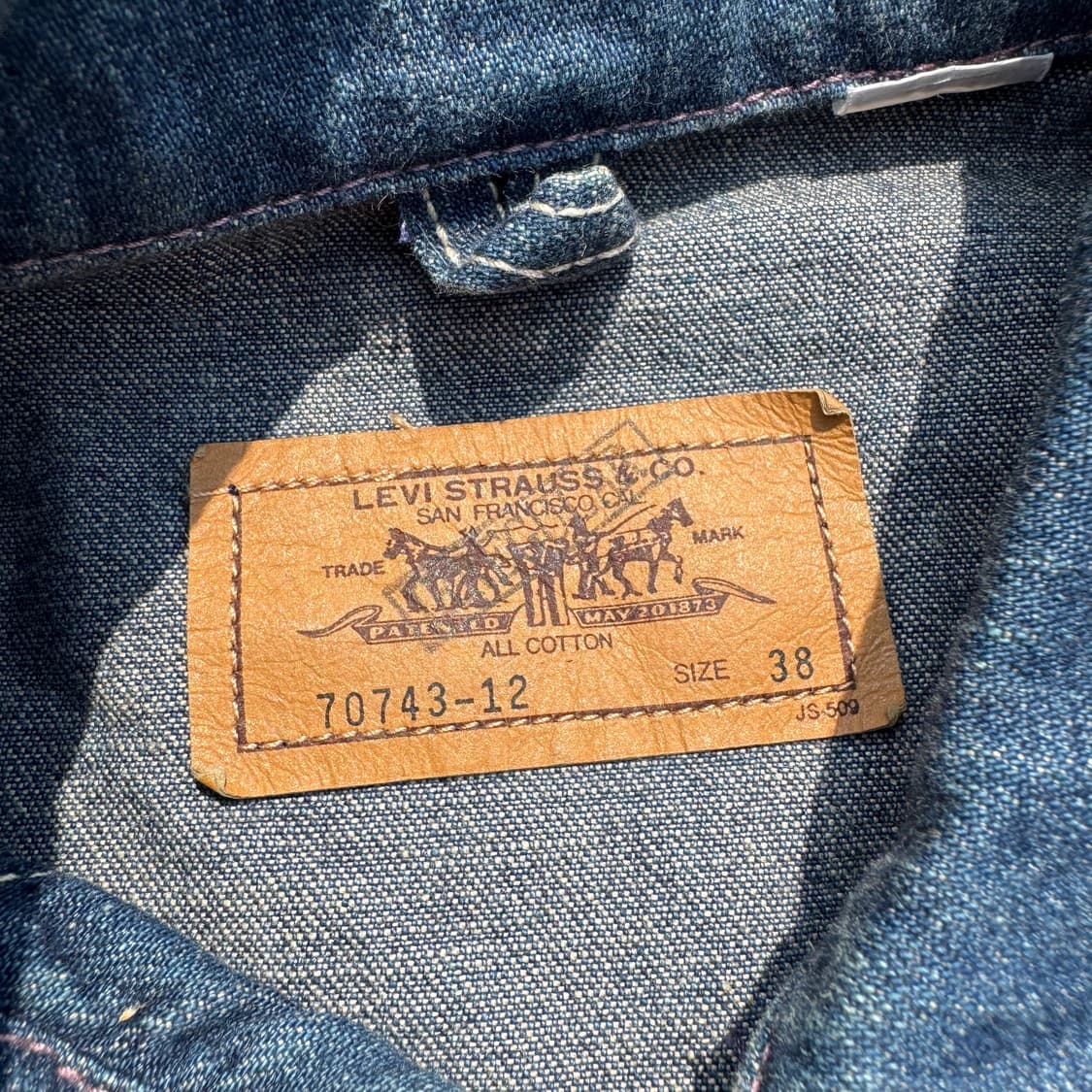 [M] 90s Levis Workers 리바이스 집업 데님 자켓 상품이미지9