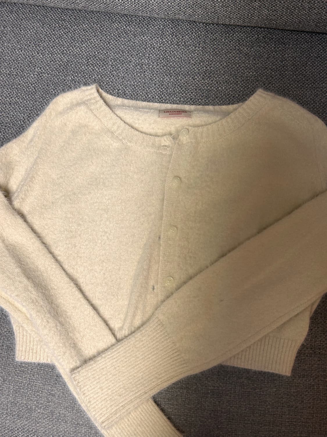 루루서울 크롭 가디건 아이보리 상품이미지3