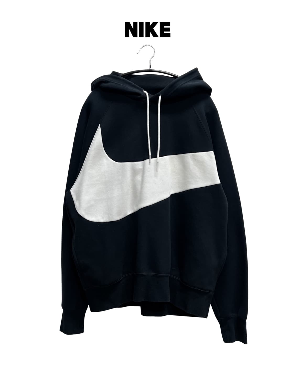 나이키 테크플리스 빅스우시 후드 티 블랙/화이트 상품이미지1